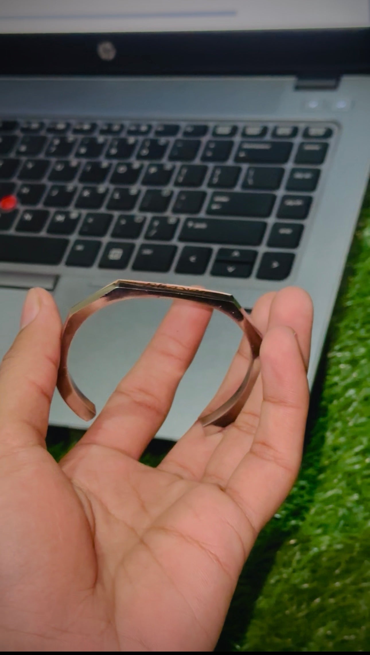 Minimalist open cuff stainless steel Men's bracelet