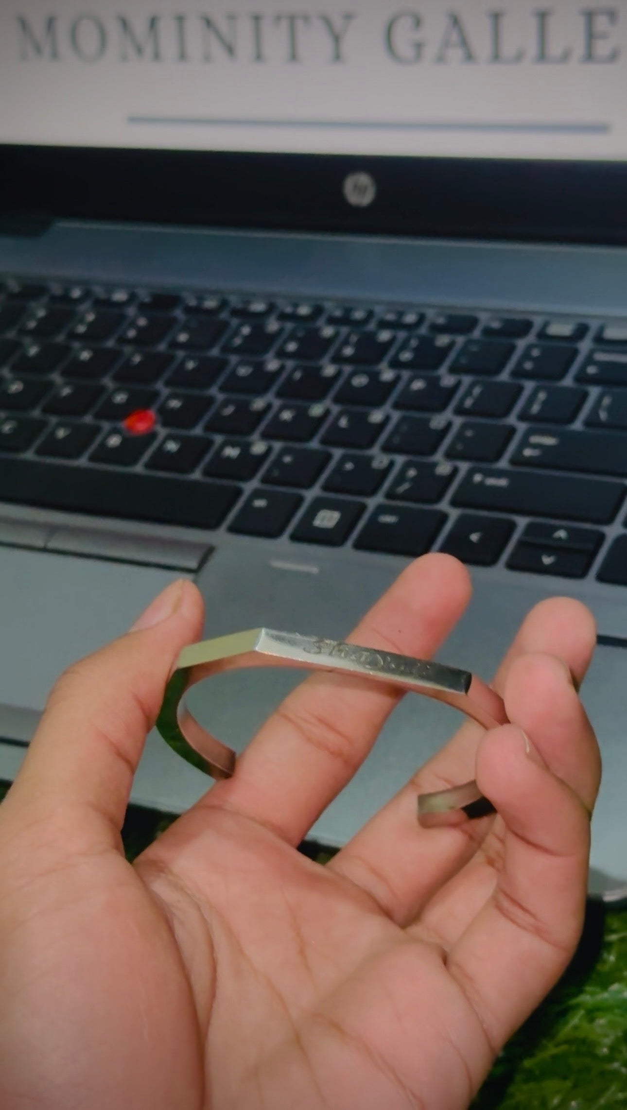 Minimalist open cuff stainless steel Men's bracelet