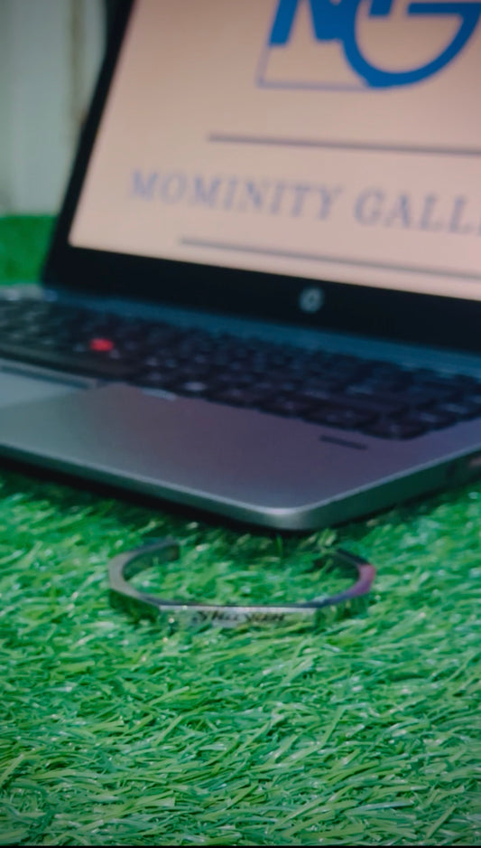 Minimalist open cuff stainless steel Men's bracelet